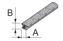 SEVROLL dorazová kefa zásuvná 4,8x4mm sivá