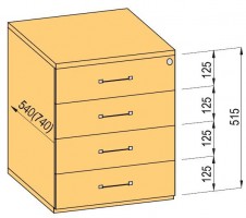 K-BBP kontaj. komplet 540mm typ 7/ver. 7 (plast.zás.,celovýs.,doťah)