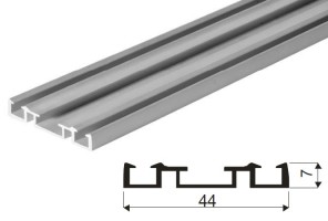 SEVROLL Simple spodné vedenie 4m strieborná