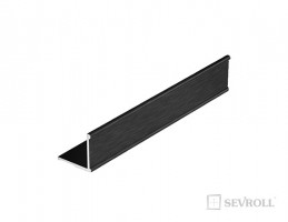 SEVROLL uholník K2 3m čierna kartač