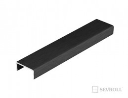 SEVROLL profil "U" 18mm 3m čierna kartáčovaná