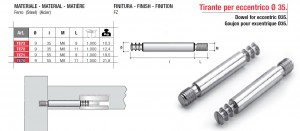 Tiahlo TE70 k excentru EC35,M8x55,pozink