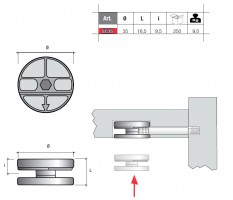 Excenter EC35 priemer 35mm pozink