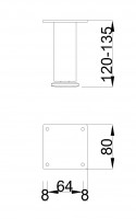 MILADESIGN nábytková nôžka G5 ST402/12 biela