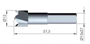 IF- vrták 15mm pre Flipper policovú podperu