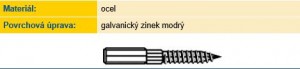 Kombinovaná skrutka M8/8,0x60 Zn biely