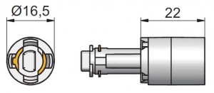 LEHMANN predlženie cylindra 22mm (180°P4 16,5mm)