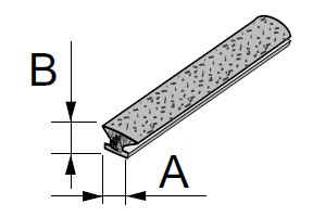 SEVROLL 20021-SV dorazový kartáč zásuvný 4,8x6mm šedý
