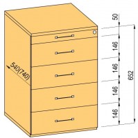 K-BBP kontaj. komplet 540mm typ 9/ver. 8 (plast.zás.,celovýs.,doťah + tl.)