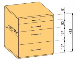 K-BBP kontaj. komplet 740mm typ 1/ver. 8 (plast.zás.,celovýs.,doťah + tl.)