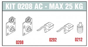 SISCO 0208 AC sada kovania pre vnútorné dvere 25kg