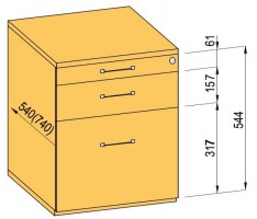 K-BBP kontaj. komplet 540mm typ 5/ver. 8 (plast.zás.,celovýs.,doťah + tl.)