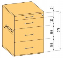 K-BBP kontaj. komplet 540mm typ 4/ver. 8 (plast.zás.,celovýs.,doťah + tl.)