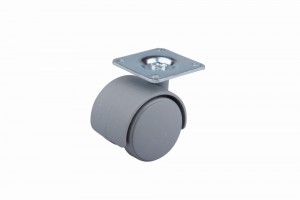 StrongCastors Koliesko 40 mm platnička šedá