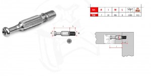 Spojovacia skrutka k excentru M6x34 TE03