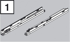 BLUM 576.6501B výsuv Tandembox 650mm 65kg P+Ľ