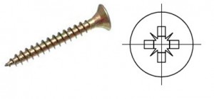 StrongFix Skrutka PZ ZH 4,5X55 žltý Zn PZ2