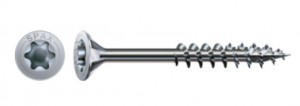 SPAX skrutka 4x80/37 zápustná hlava TXS, W, 4C MH, čiastočný závit
