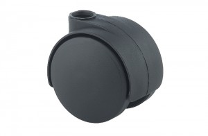 TENTE Koliečko otočné A520POI040L51-8 čierne, 40mm, bez uchytenia
