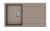 StrongSinks S3 Drez granit ZALA 860, rozmer 860 x 500 mm, s odkvapávačom, hnedý
