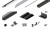 HAWA 52091 Folding Concepta III spodný profil pre 4 dvere strieborná