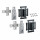 HETTICH 9339492 WingLine L new stredové závesy nastaviteľné 2 ks, šedá