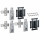 HETTICH 9339496 WingLine L new stredové závesy nastaviteľné 3 ks, šedá